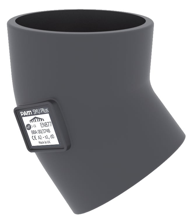 1 - Kiinteistöviemäröinti Viemäröintikulma PAM Global Plus DN200 45° Valurauta