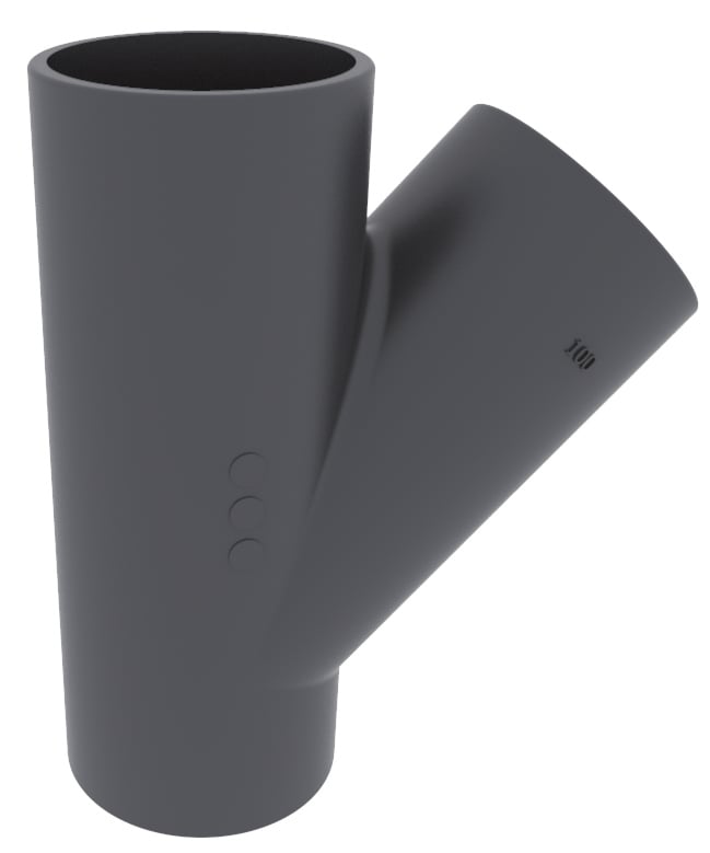 1 - Kiinteistöviemäröinti Viemärihaara Global Plus DN200-150 45° Valurauta