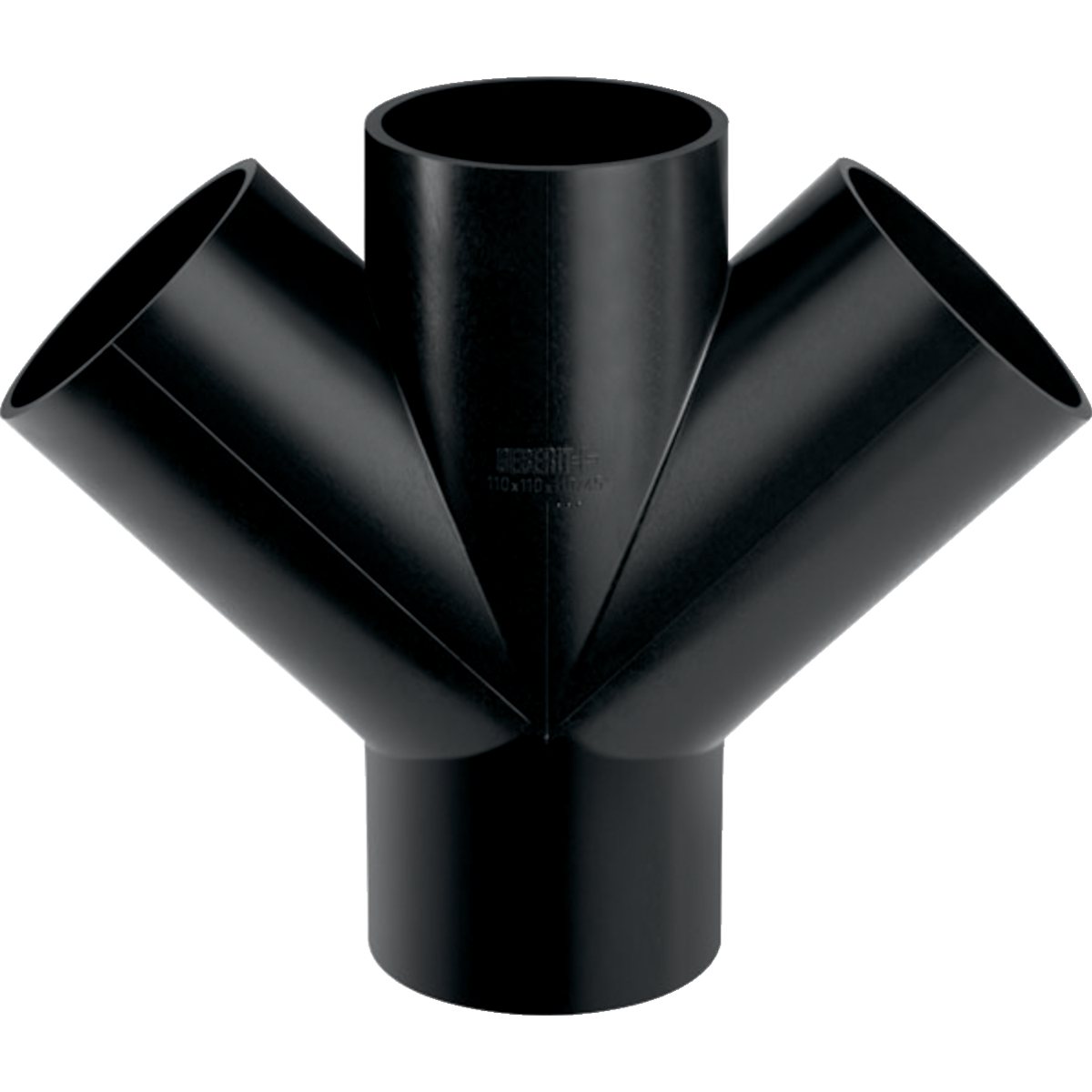 1 - Kiinteistöviemäröinti Kaksoishaarayhde Geberit PE 110x110/110 45°