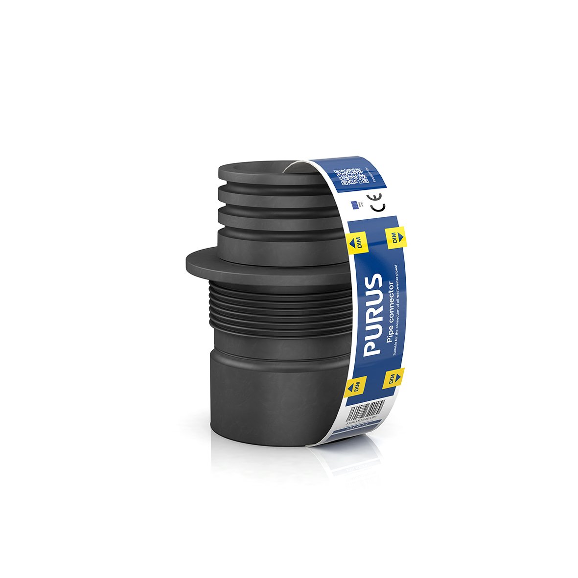 1 - Kiinteistöviemäröinti Viemäröintitiiviste Purus 64/58-50/40mm Musta