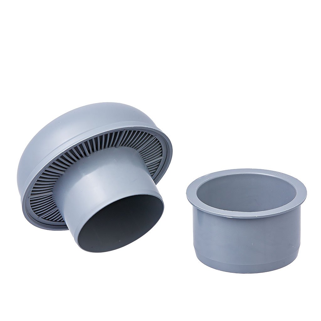 1 - Kiinteistöviemäröinti Ilmaputkenhattu Merika 70/75mm PP harmaa