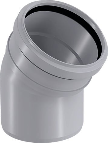 1 - Kiinteistöviemäröinti Kulmayhde Uponor HTP 110mm 30° PP harmaa