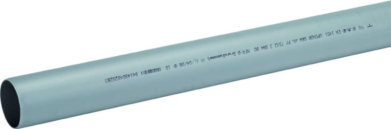 1 - Kiinteistöviemäröinti Viemäriputki Uponor HTP 110x4000mm SN8 PP harmaa