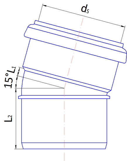 1 - Kiinteistöviemäröinti Kulmayhde PP Wiitta 160mm 15° ruskea