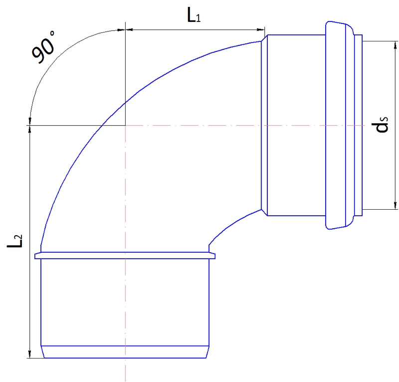 1 - Kiinteistöviemäröinti Kulmayhde Wiitta PP 110mm 88.5° harmaa