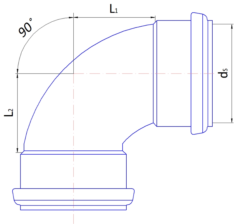 1 - Kiinteistöviemäröinti Muhvikulma Wiitta PP 110mm 88.5° harmaa pyöristetty
