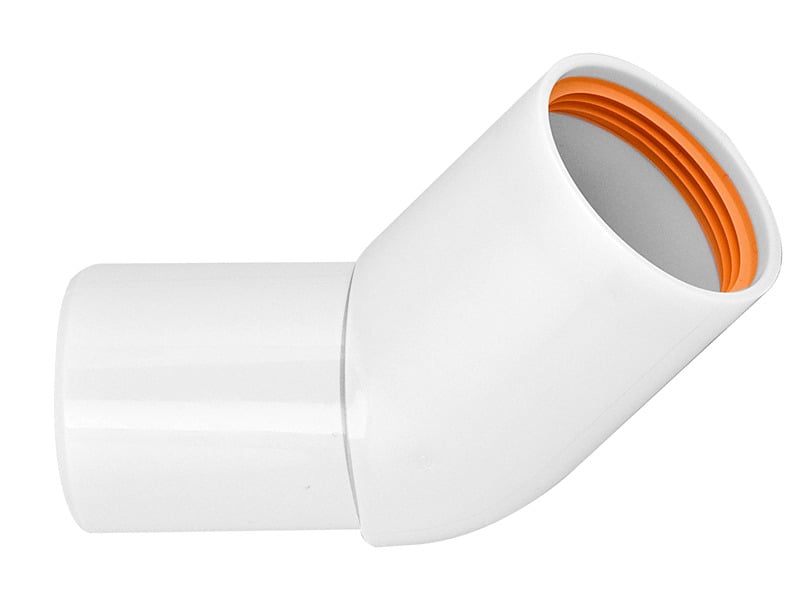 1 - Kiinteistöviemäröinti Kulmayhde Falu Vulk 32mm x 45° PP valkoinen