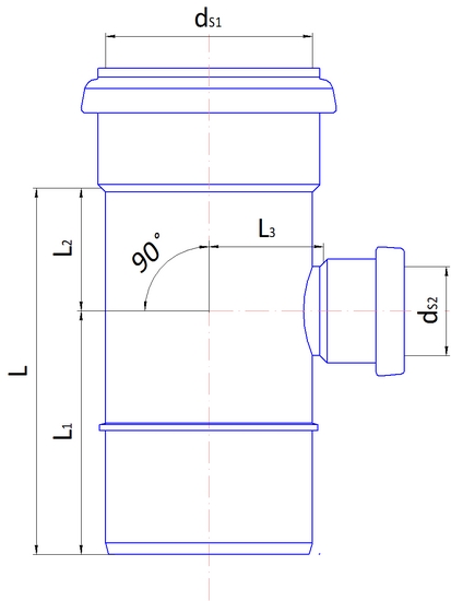 1 - Kiinteistöviemäröinti Haarayhde Wiitta PP 110/50 88.5° harmaa
