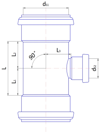 1 - Kiinteistöviemäröinti Muhvihaara Wiitta PP 110/50mm 88.5° harmaa