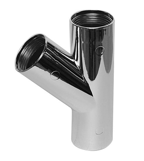 1 - Kiinteistöviemäröinti Muhvihaara Falu Vulk 32x32x32mm 45° PP kromattu krom