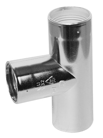 1 - Kiinteistöviemäröinti Muhvihaara 90° Falu Vulk 32mm PP kromi