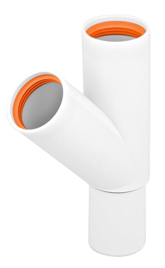 1 - Kiinteistöviemäröinti Haarayhde Falu Vulk 50x50mm 45° PP valkoinen