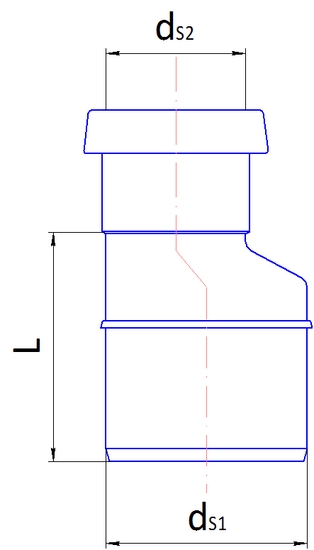 1 - Kiinteistöviemäröinti Supistusyhde Wiitta PP 110/75mm harmaa
