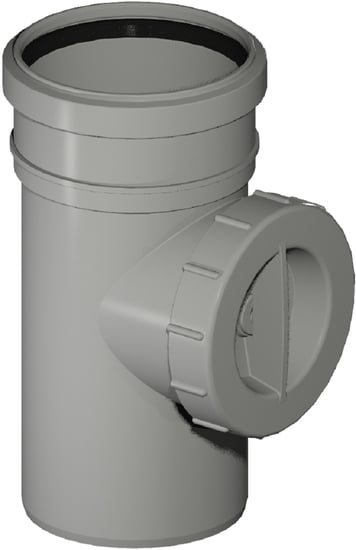 1 - Kiinteistöviemäröinti Puhdistusyhde Uponor HTP 110 PP harmaa