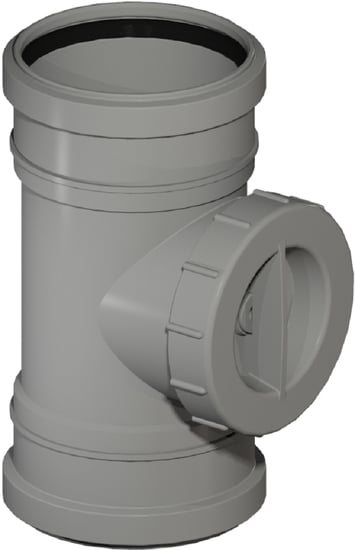1 - Kiinteistöviemäröinti Muhvipuhdistusyhde Uponor HTP 110 PP Harmaa