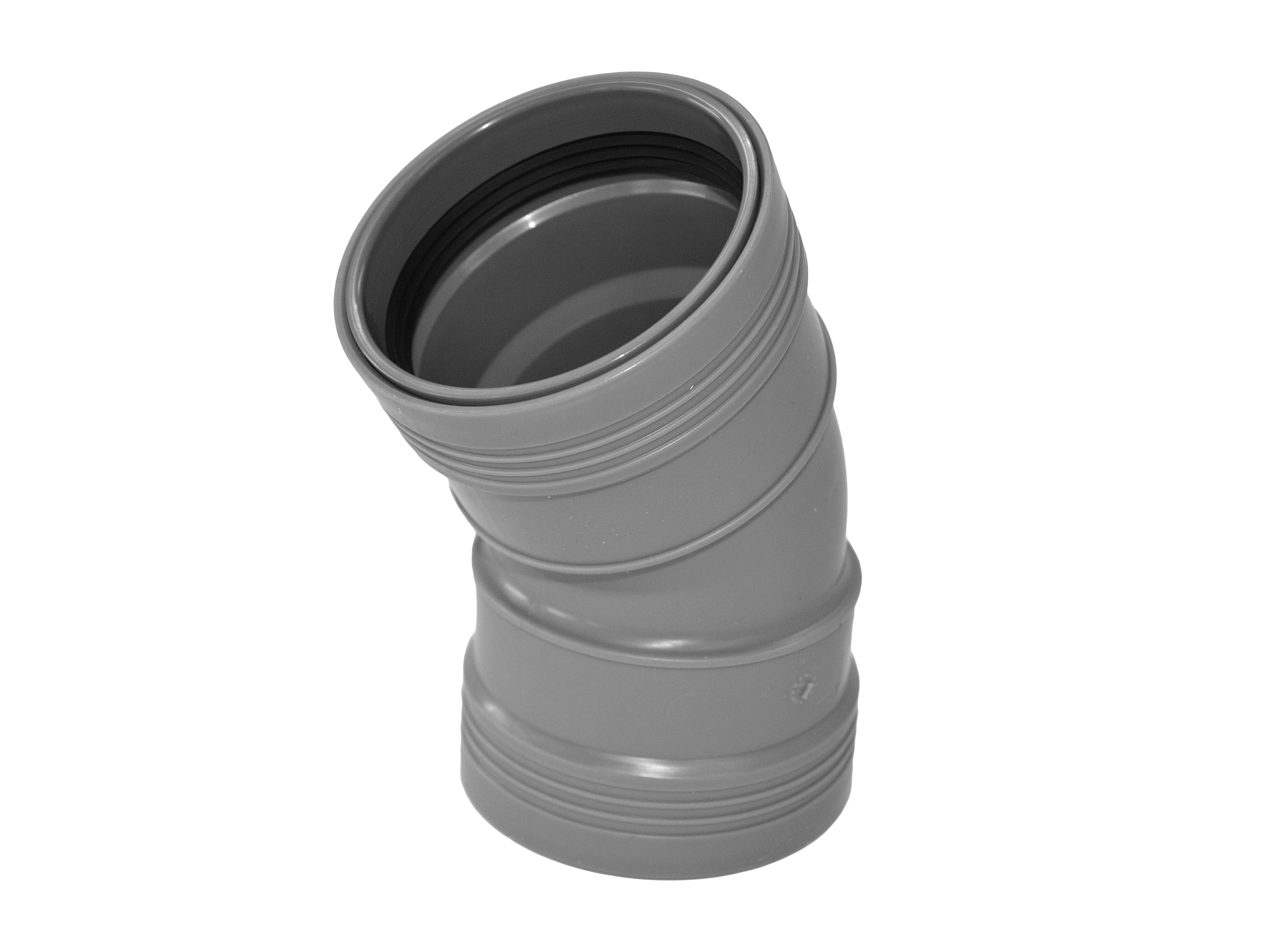 1 - Kiinteistöviemäröinti Muhvikulma Wavin Wafix PP 110x30° harmaa