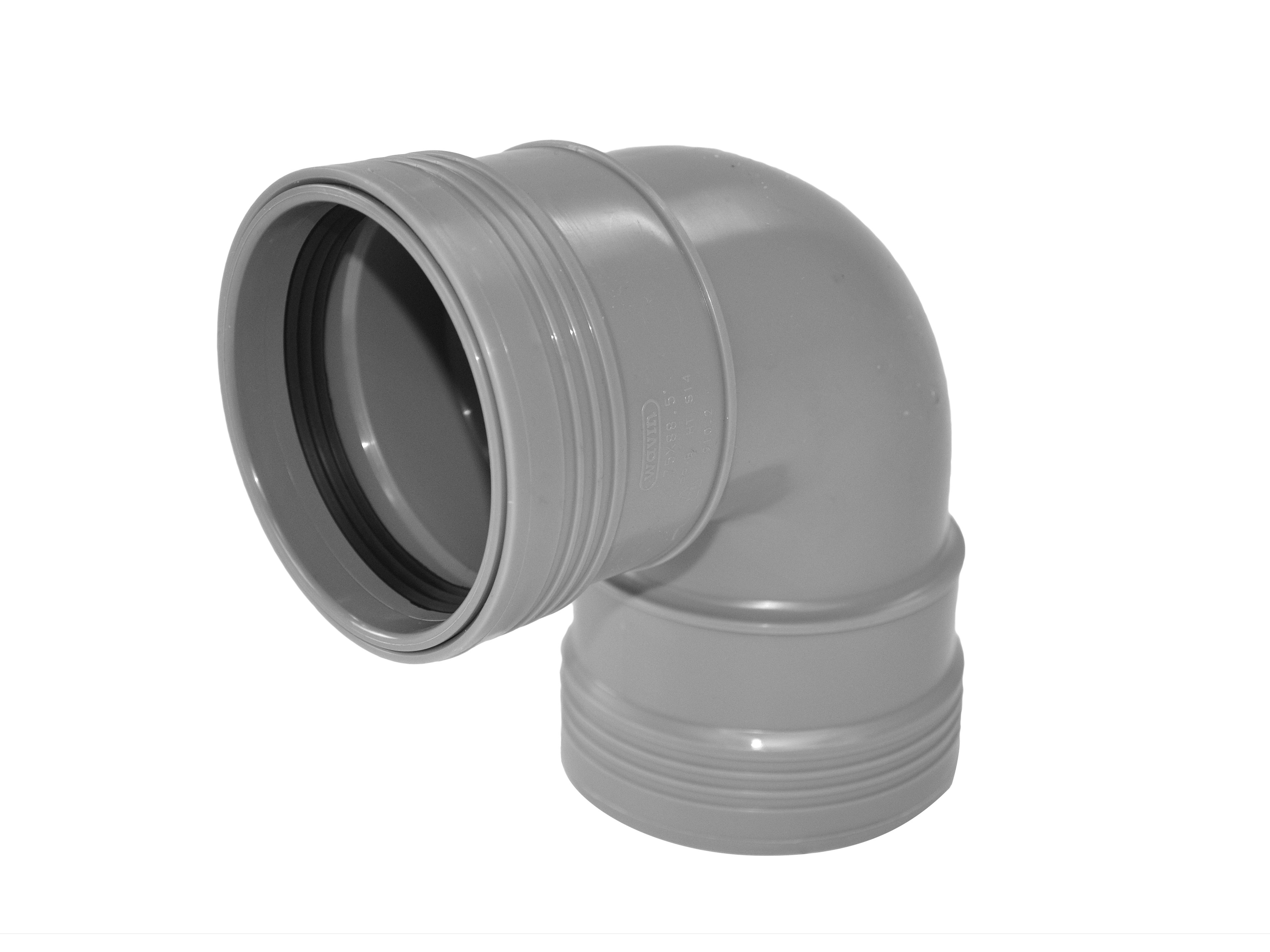 1 - Kiinteistöviemäröinti Muhvikulma Wavin Wafix PP 75x88.5° harmaa
