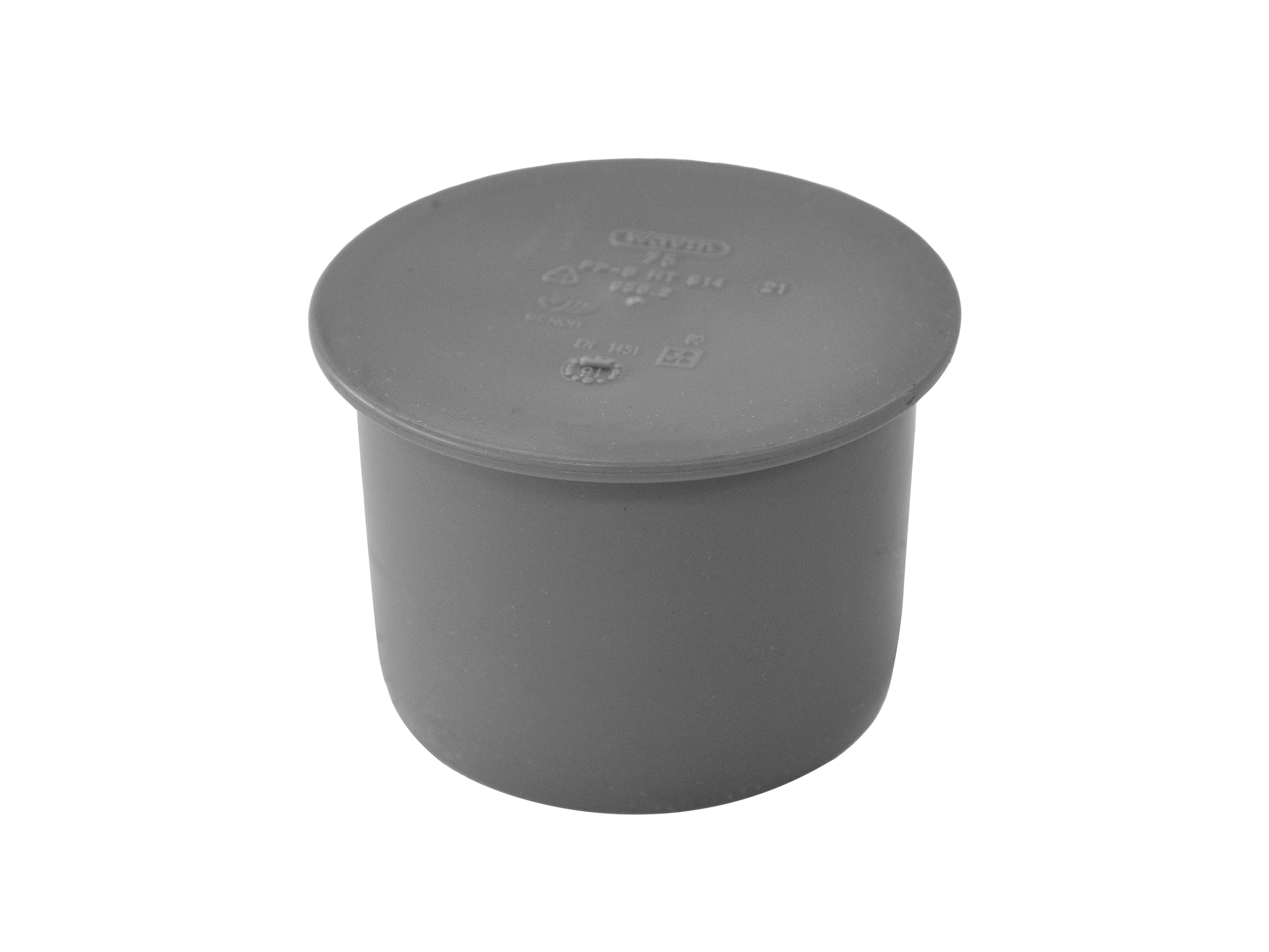 1 - Kiinteistöviemäröinti Tulppa PP Wavin Wafix DN 75/70 harmaa