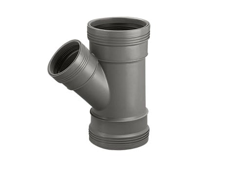 1 - Kiinteistöviemäröinti Muhvihaara Wavin Wafix PP 110/75x45° harmaa