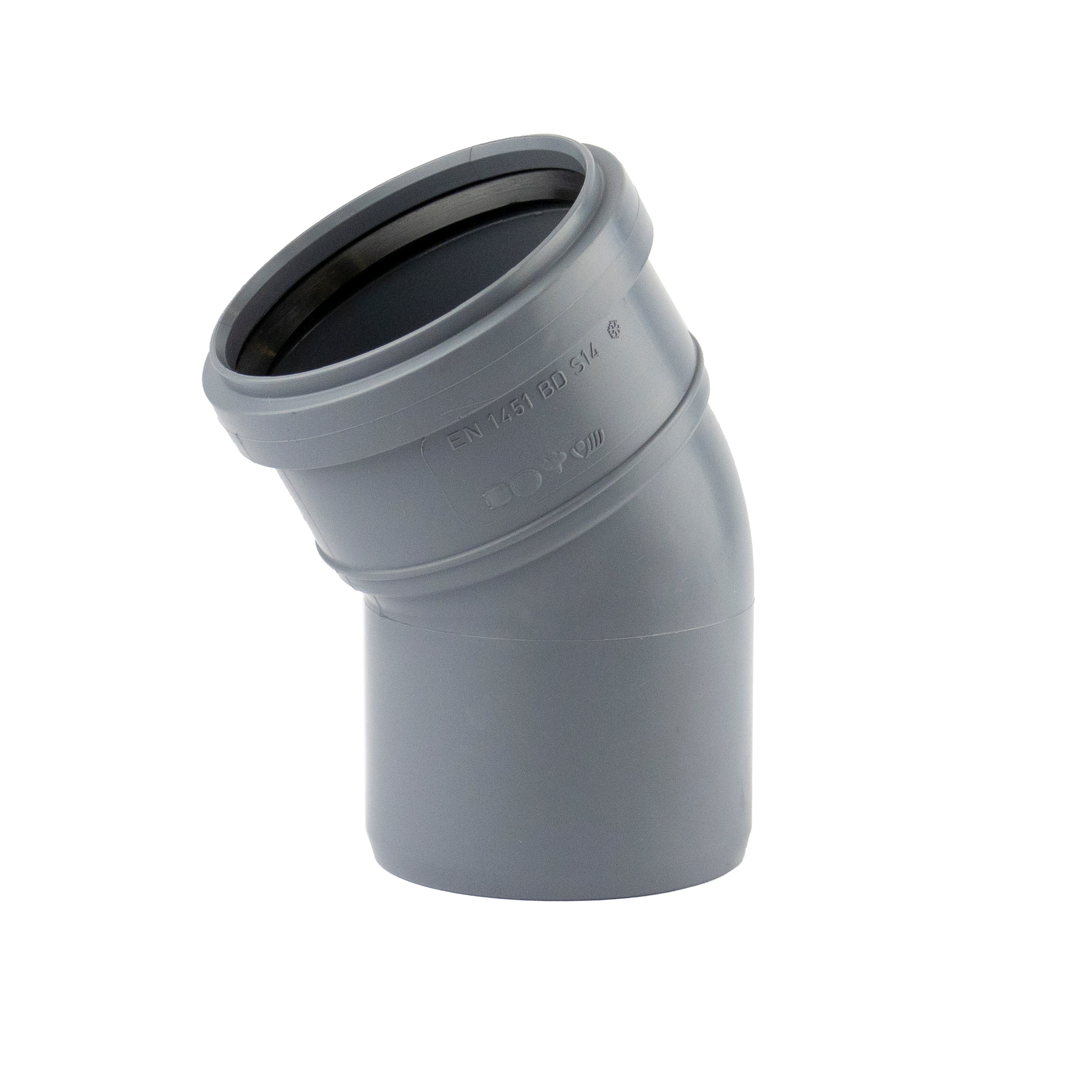 1 - Kiinteistöviemäröinti Kulmayhde VOTEC PP 75mm 15° harmaa
