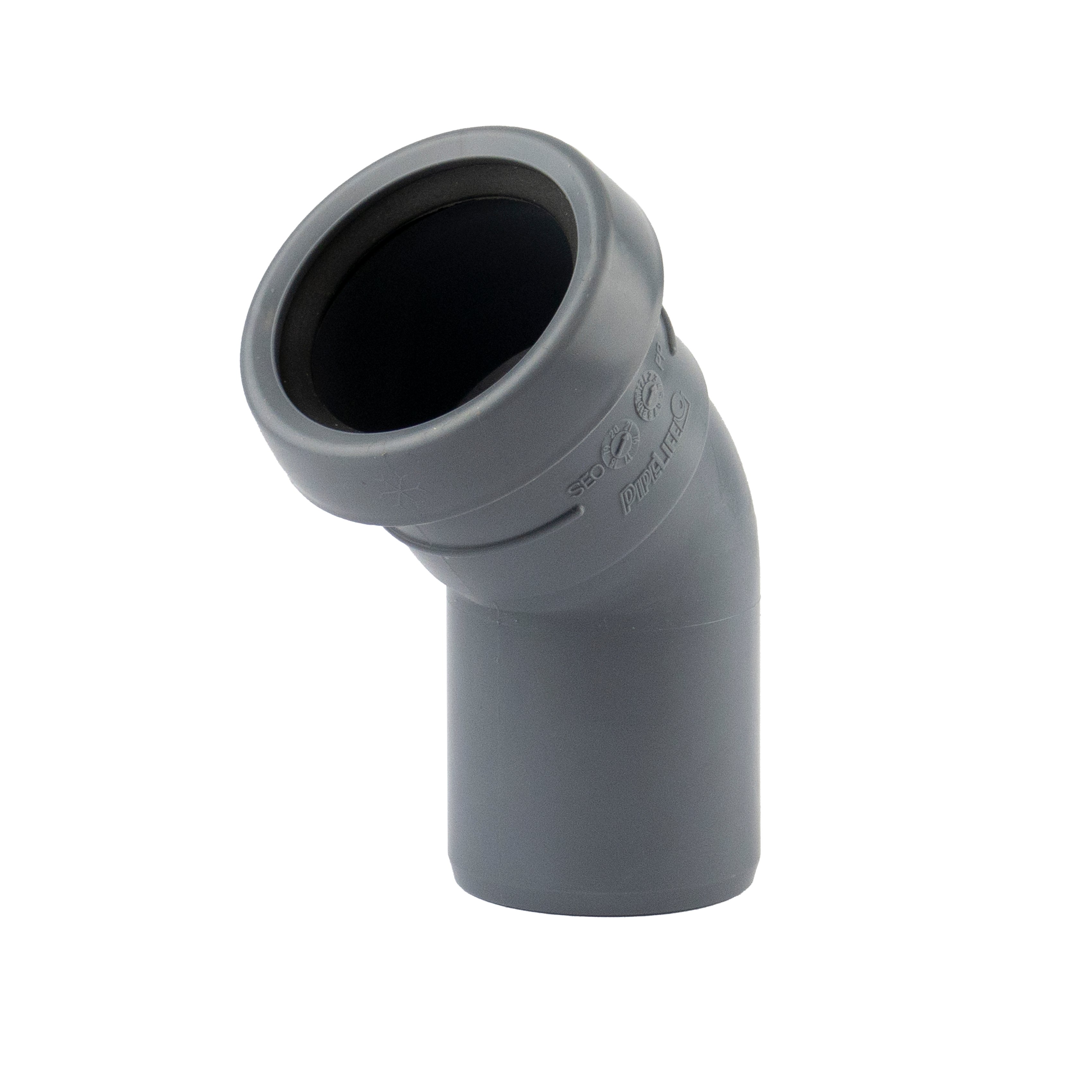 1 - Kiinteistöviemäröinti Kulmayhde VOTEC PP 50mm 45° Harmaa