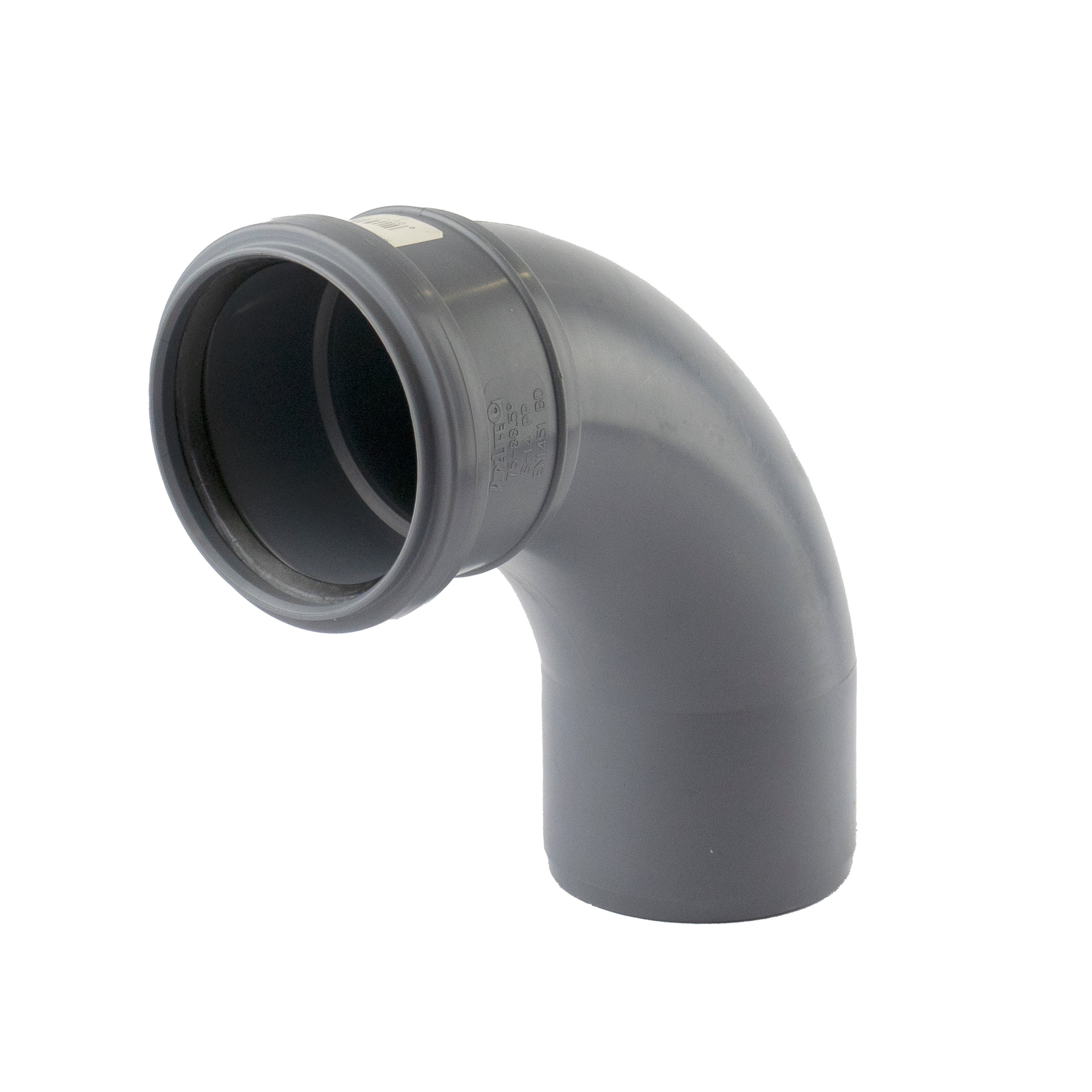 1 - Kiinteistöviemäröinti Kulmayhde VOTEC PP 75mm 88.5° harmaa