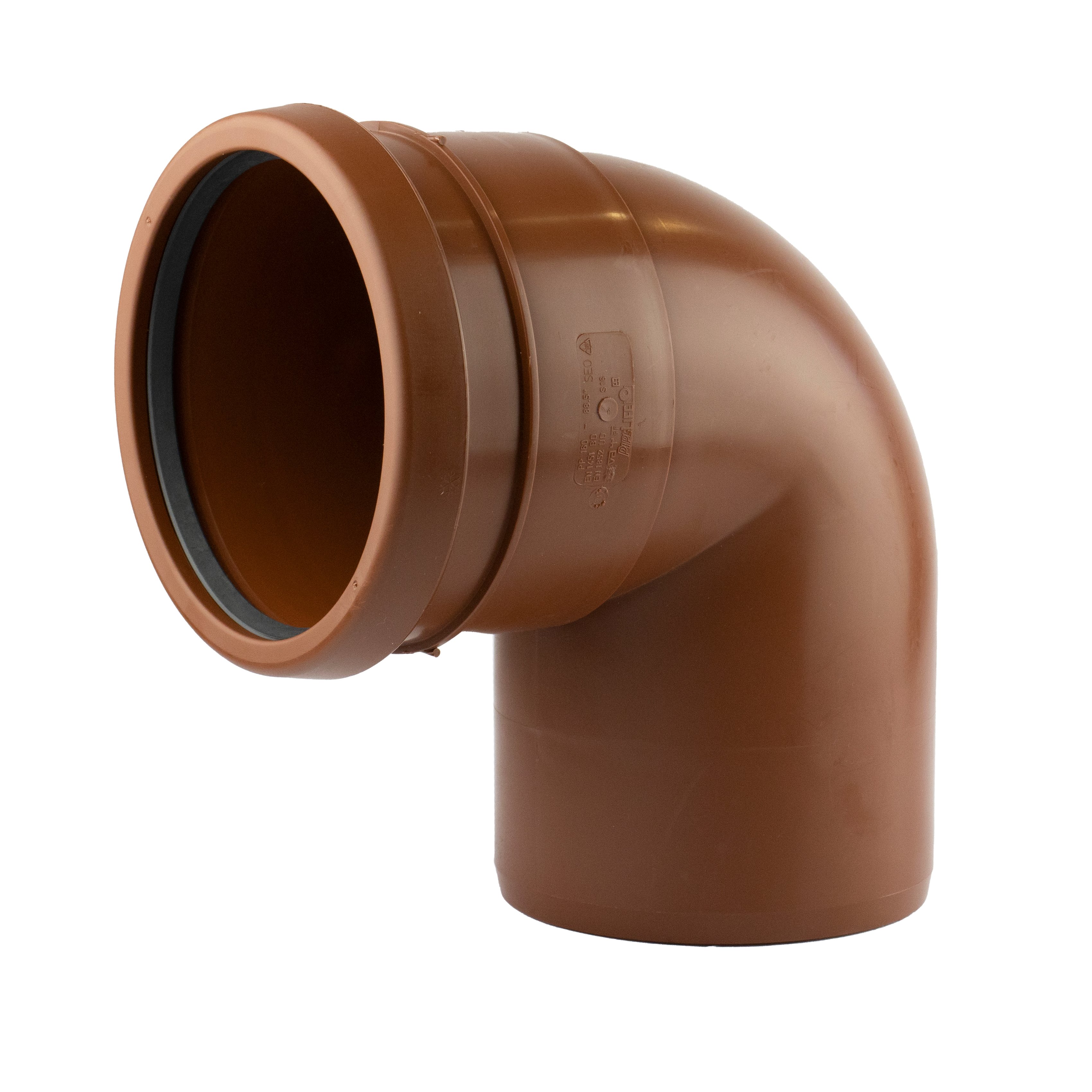 1 - Kiinteistöviemäröinti Kulmayhde VOTEC PP 160mm 88.5° ruskea