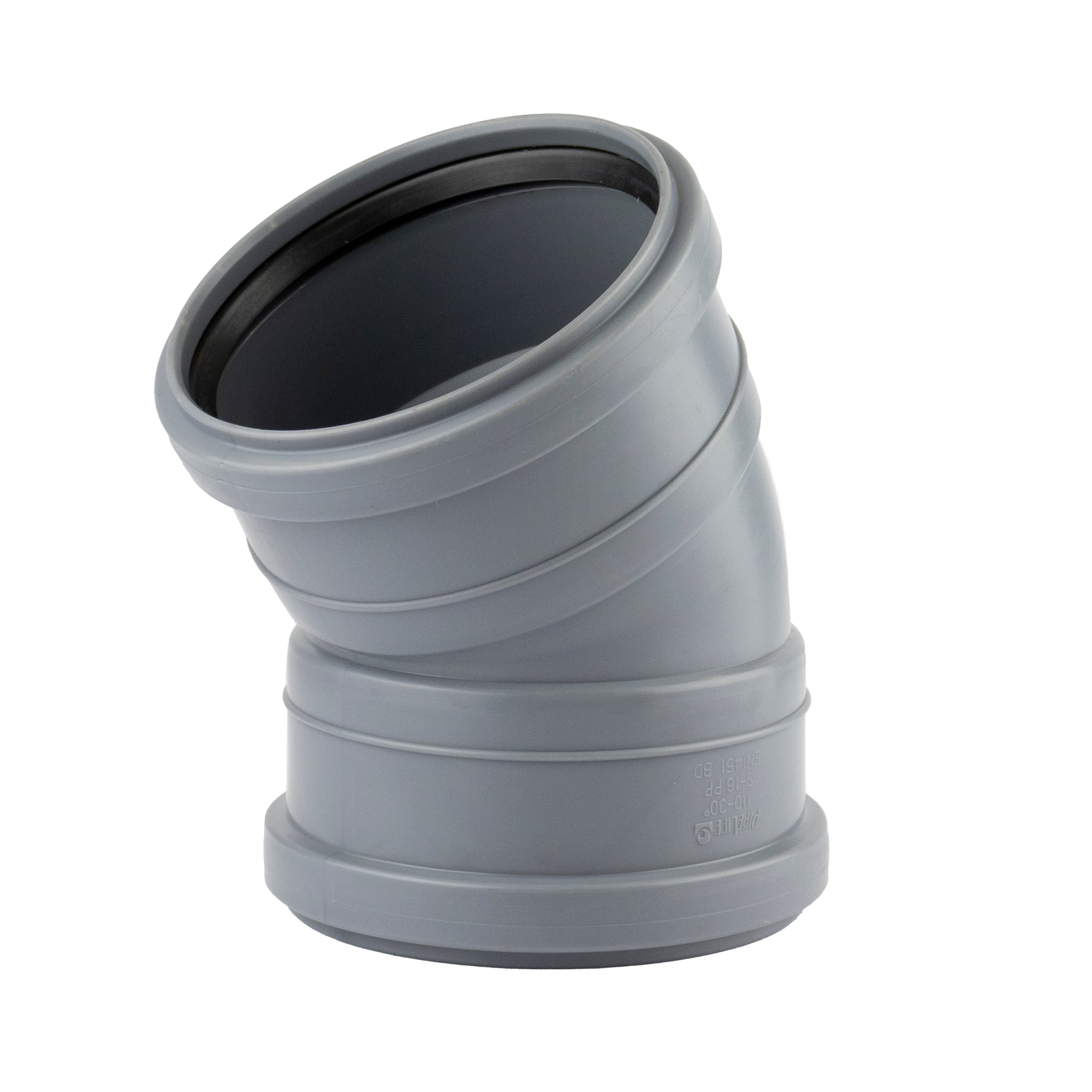 1 - Kiinteistöviemäröinti Muhvikulma VOTEC PP 110mm 30° harmaa