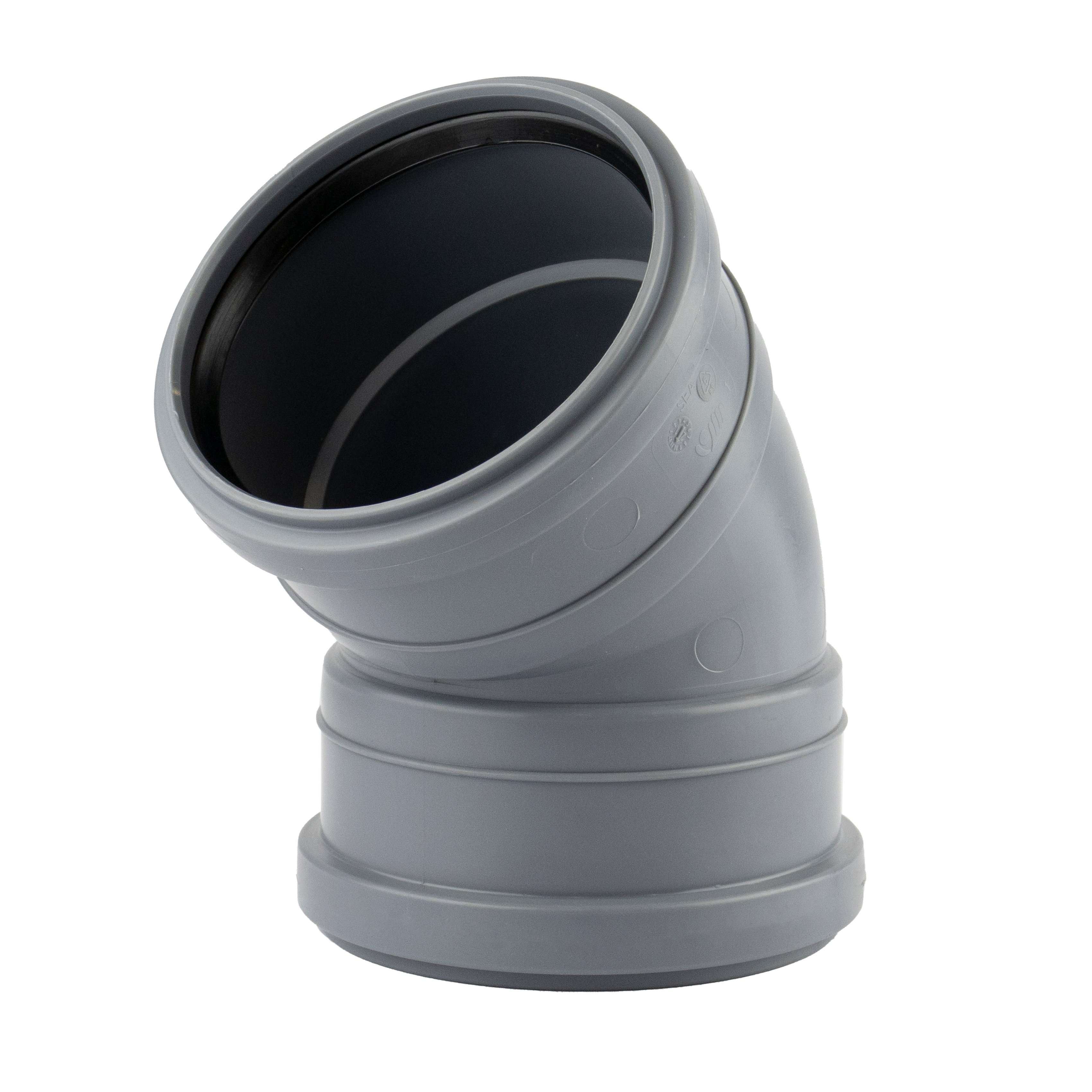 1 - Kiinteistöviemäröinti Muhvikulma VOTEC HT-PP 110mm 45° Harmaa