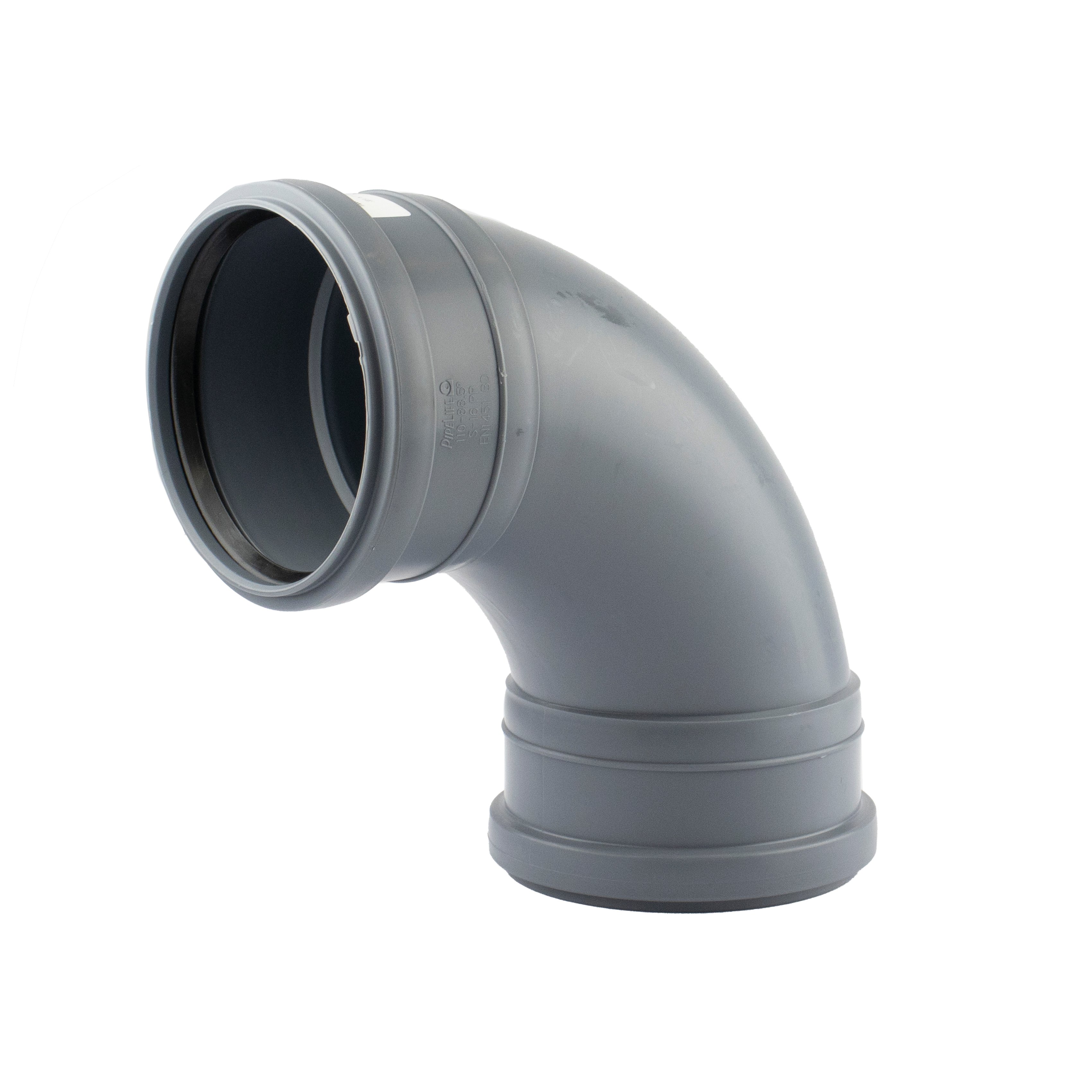 1 - Kiinteistöviemäröinti Muhvikulma VOTEC 110/88.5° PP pyöristetty harmaa