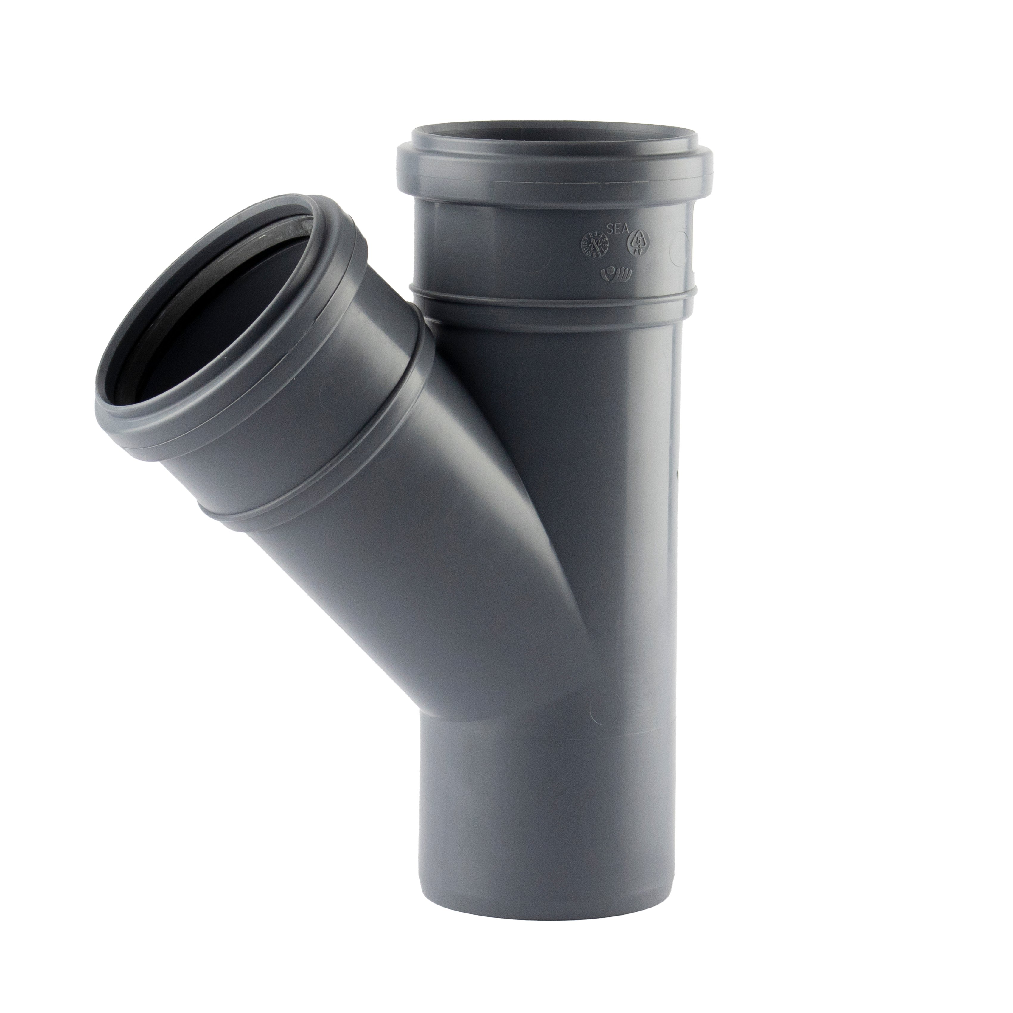 1 - Kiinteistöviemäröinti Haarayhde VOTEC PP 75/75/45° harmaa