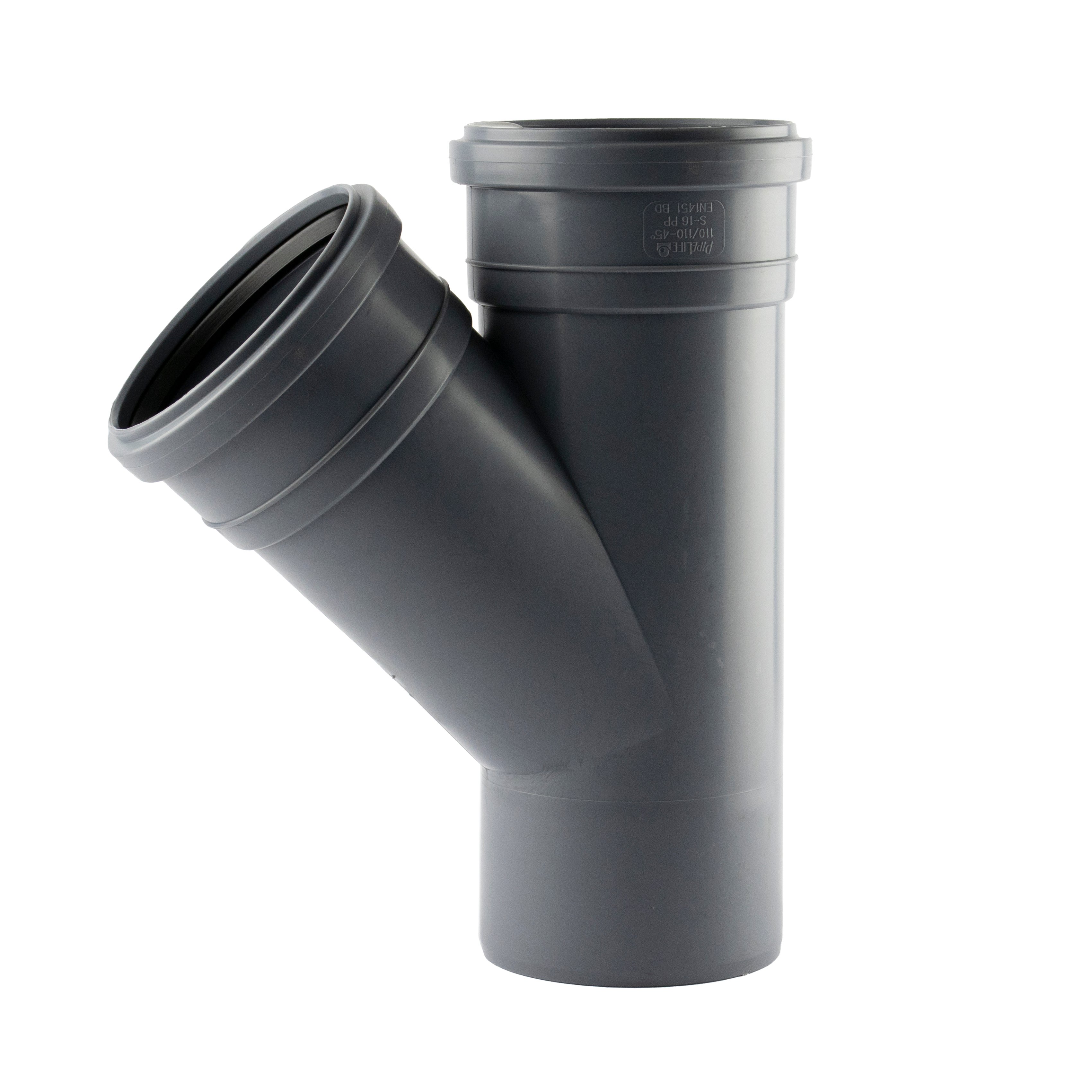 1 - Kiinteistöviemäröinti Haarayhde PP VOTEC 110-110/45° harmaa