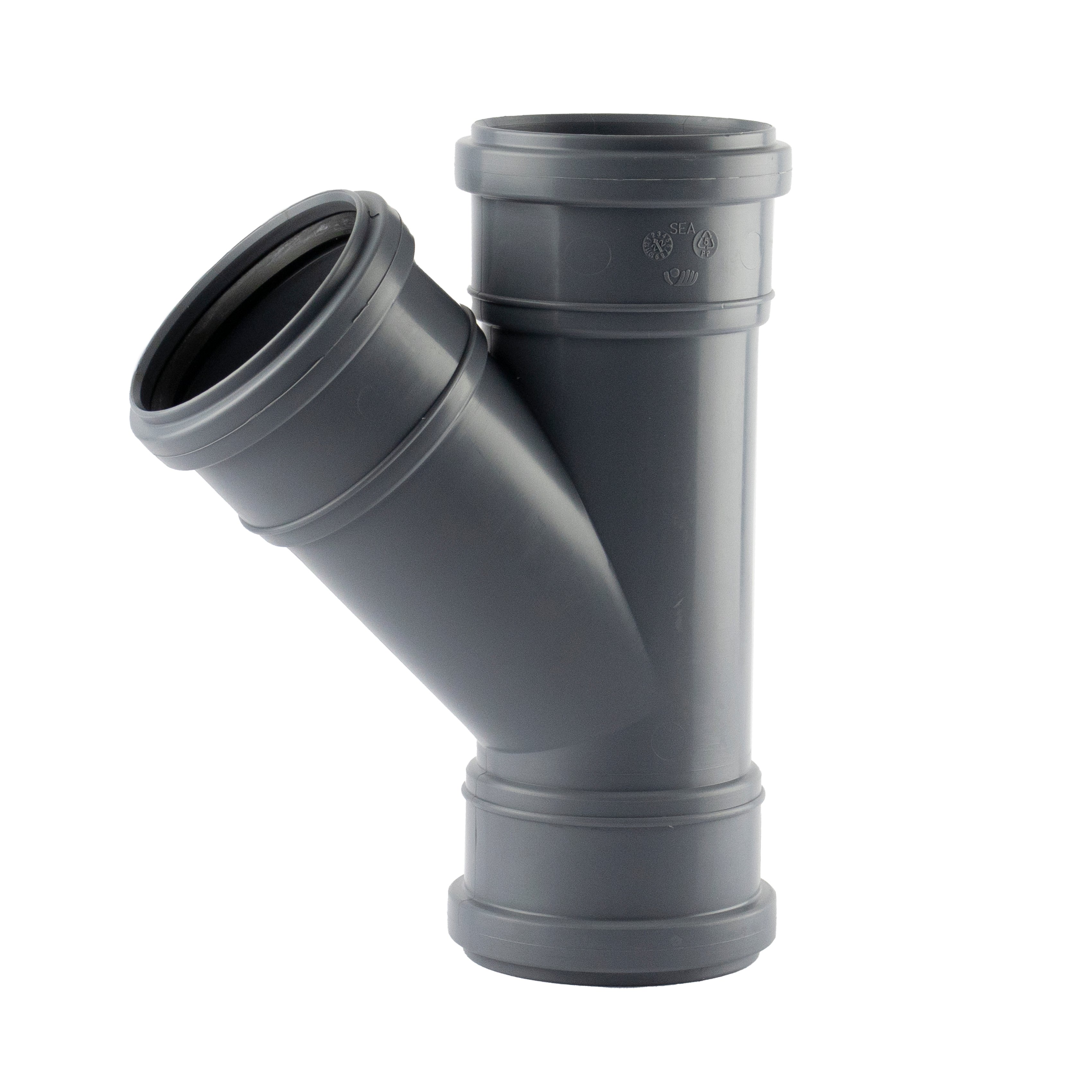 1 - Kiinteistöviemäröinti Muhvihaara VOTEC PP 75/75mm 45° Harmaa