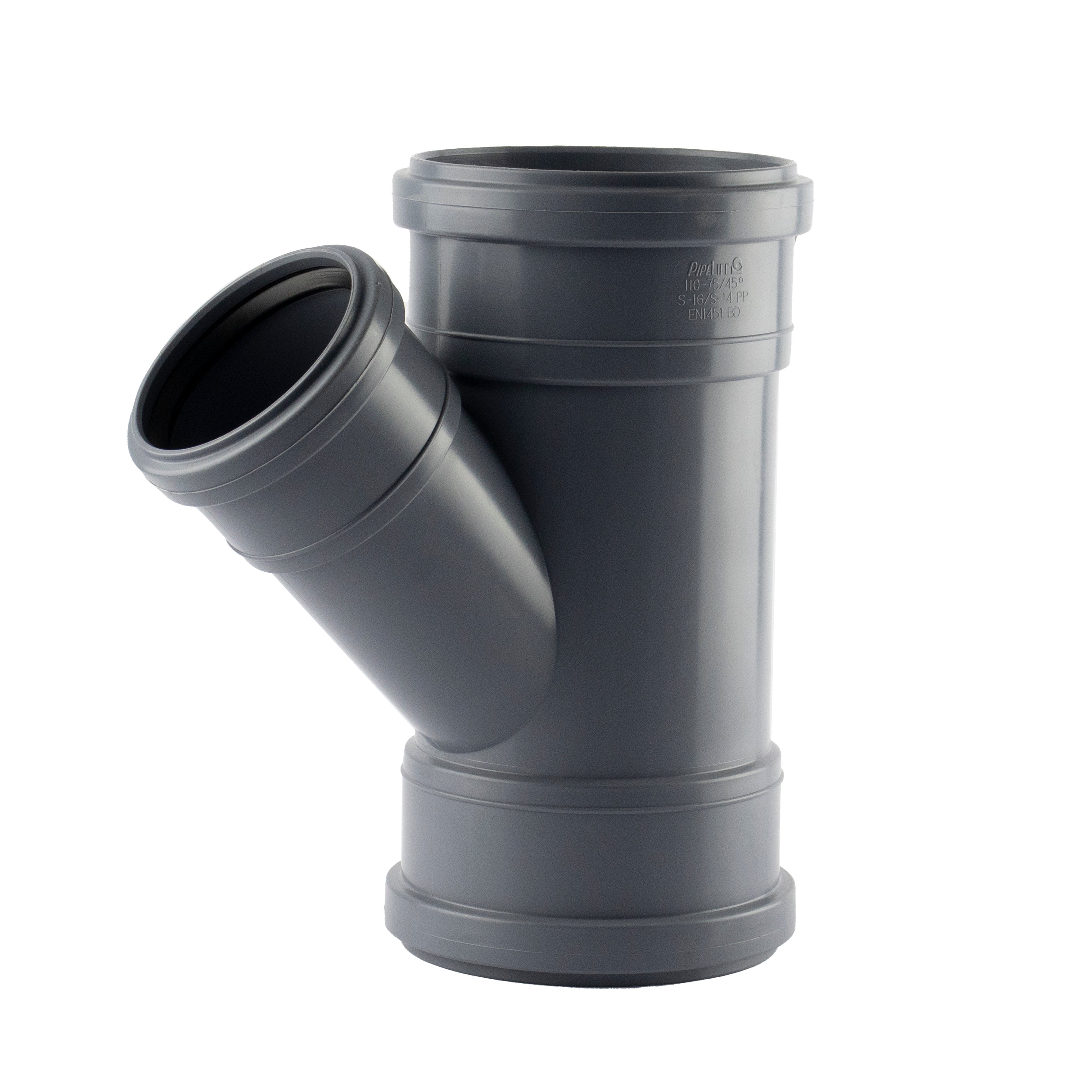 1 - Kiinteistöviemäröinti Muhvihaara VOTEC PP 110/75/45° Harmaa