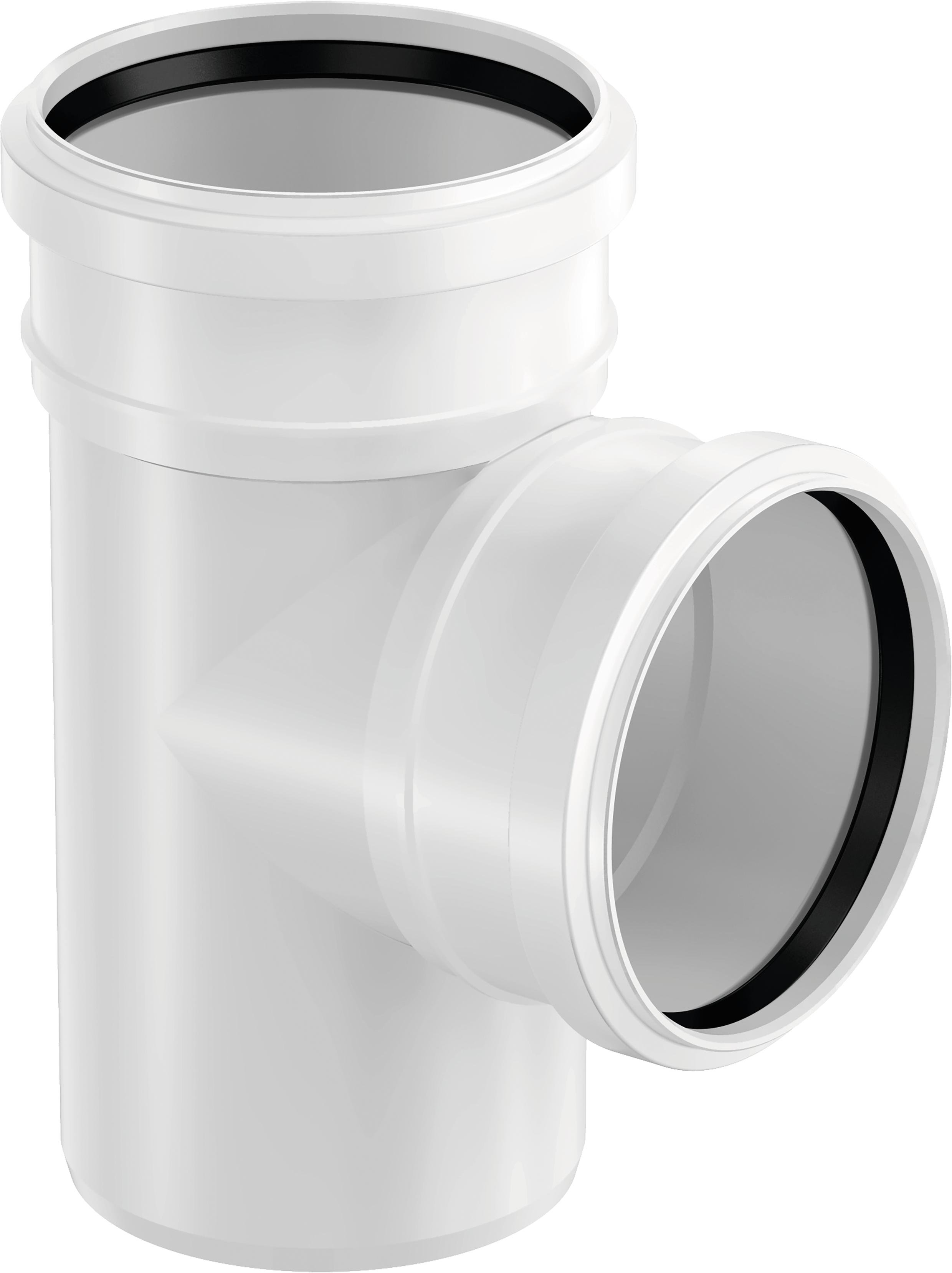 1 - Kiinteistöviemäröinti Haarayhde Uponor Decibel 75/50-88.5° PP valkoinen