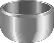 1 - Putkenosat Pääty-yhde 21.3x2.0mm Teräs DIN2617