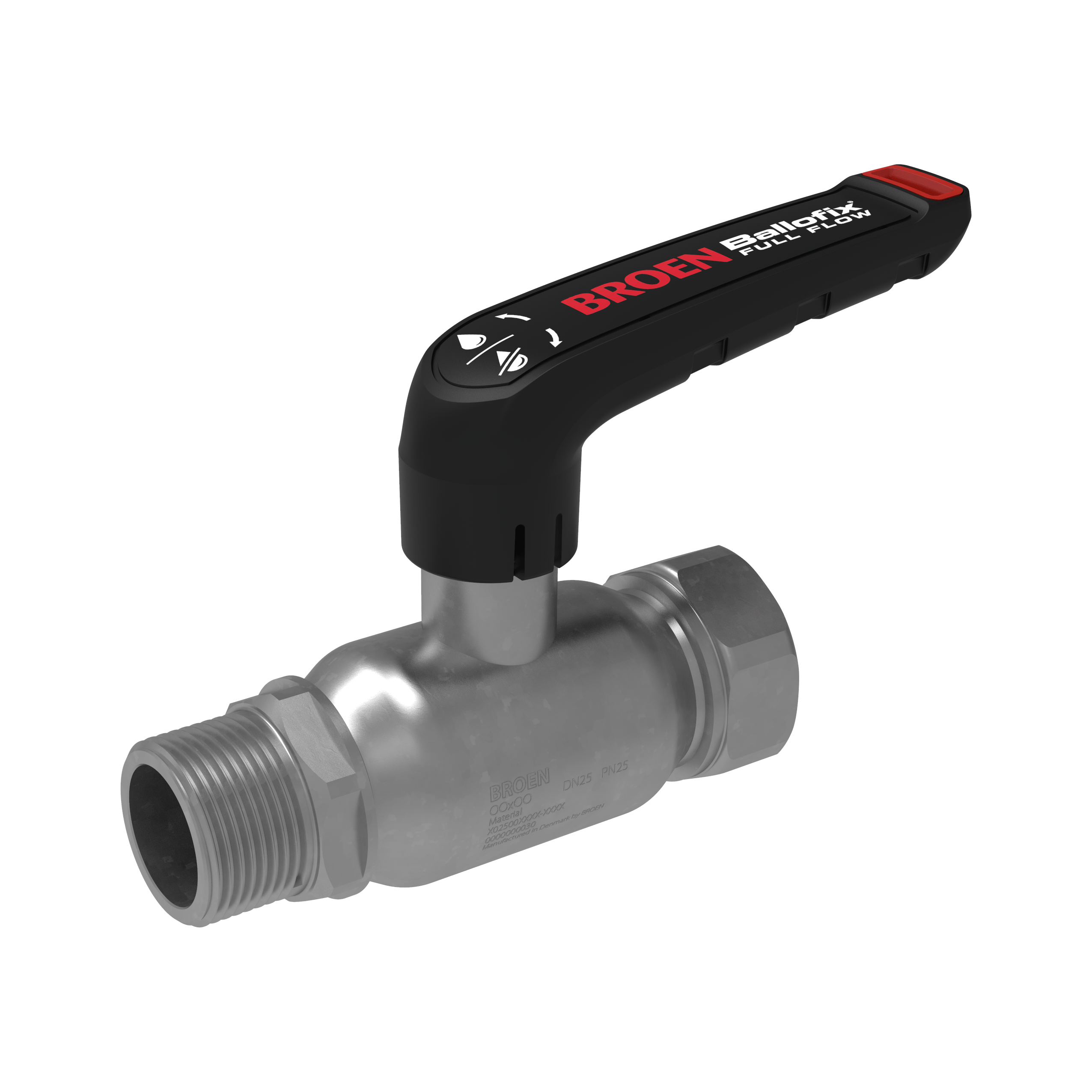 Venttiilit Palloventtiili BROEN Full Flow DN15 1/2"SK/UK matala Zn