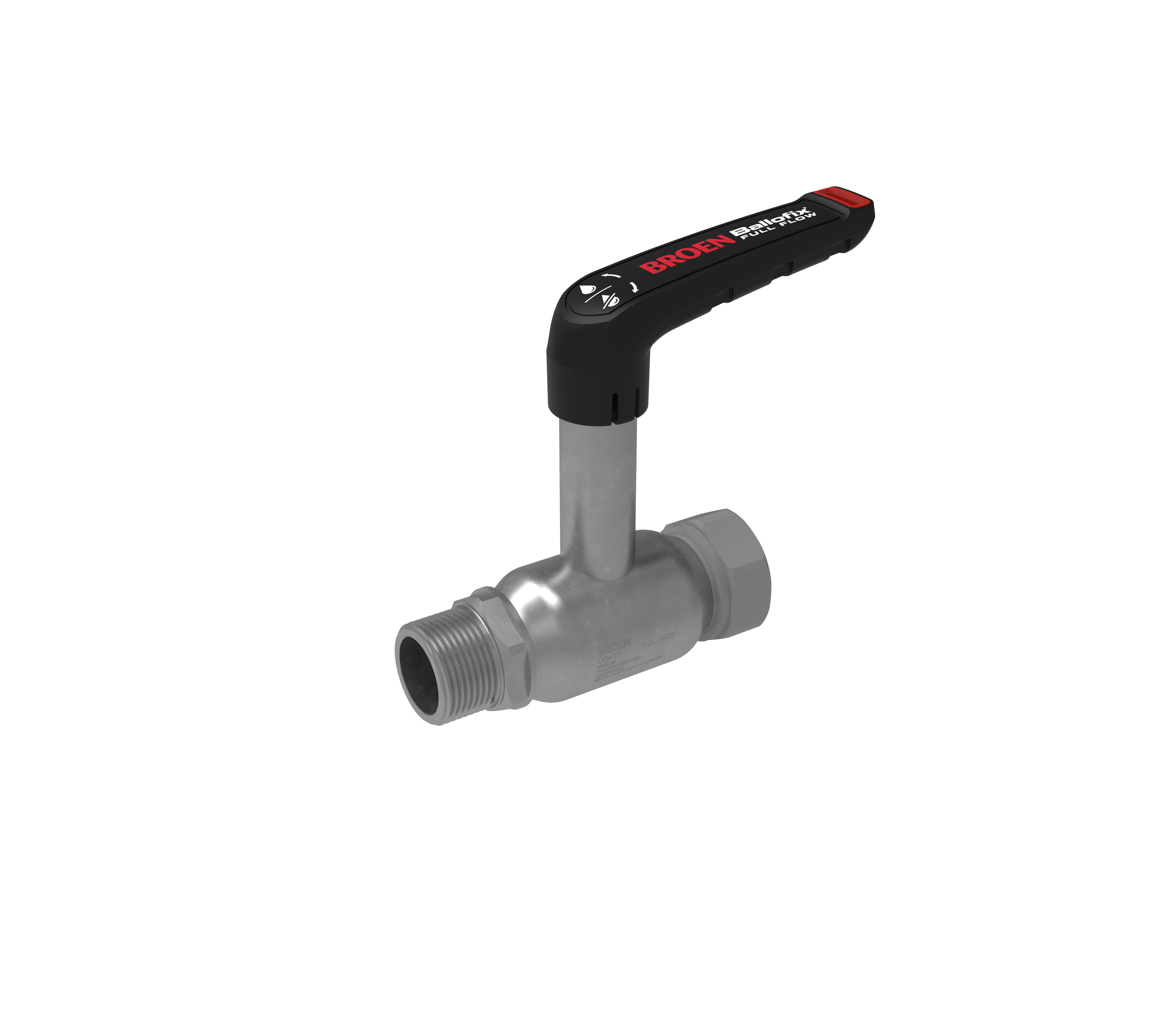 Venttiilit Palloventtiili BROEN DN40 1 1/2" SK/UK Zn 197mm