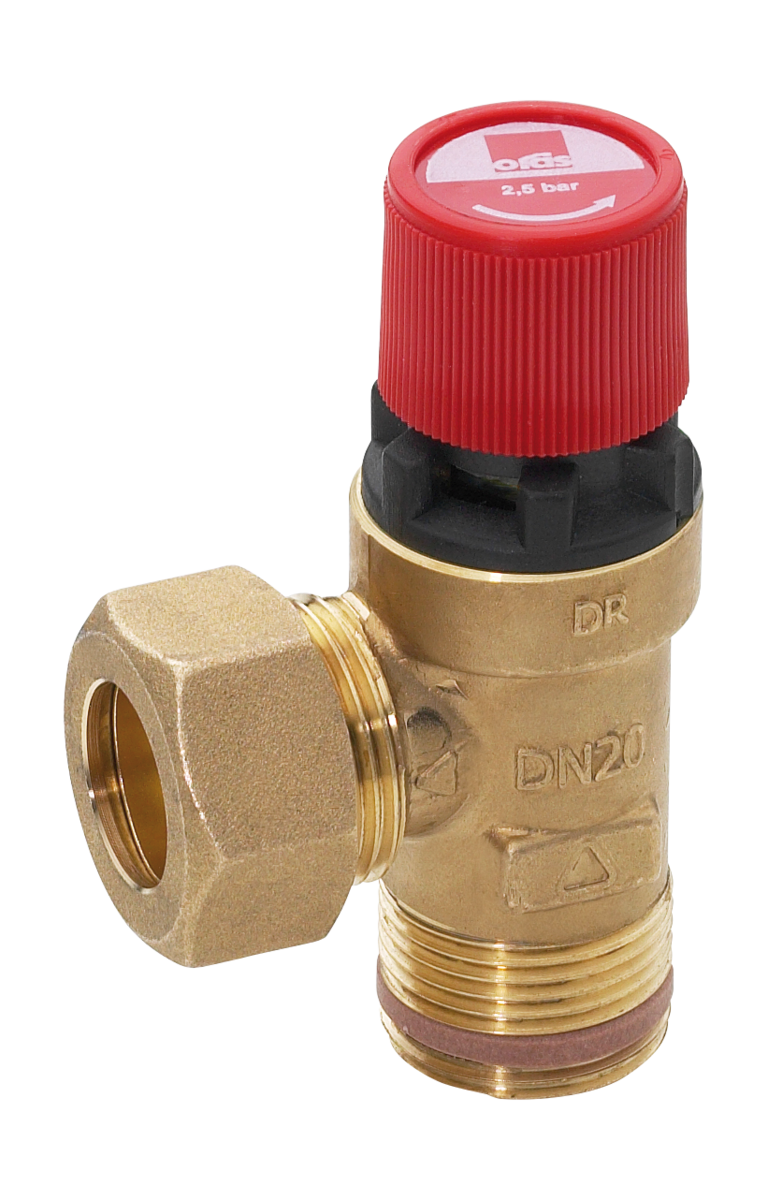 Venttiilit Varoventtiili Oras DN20 2.5 bar G3/4 18mm