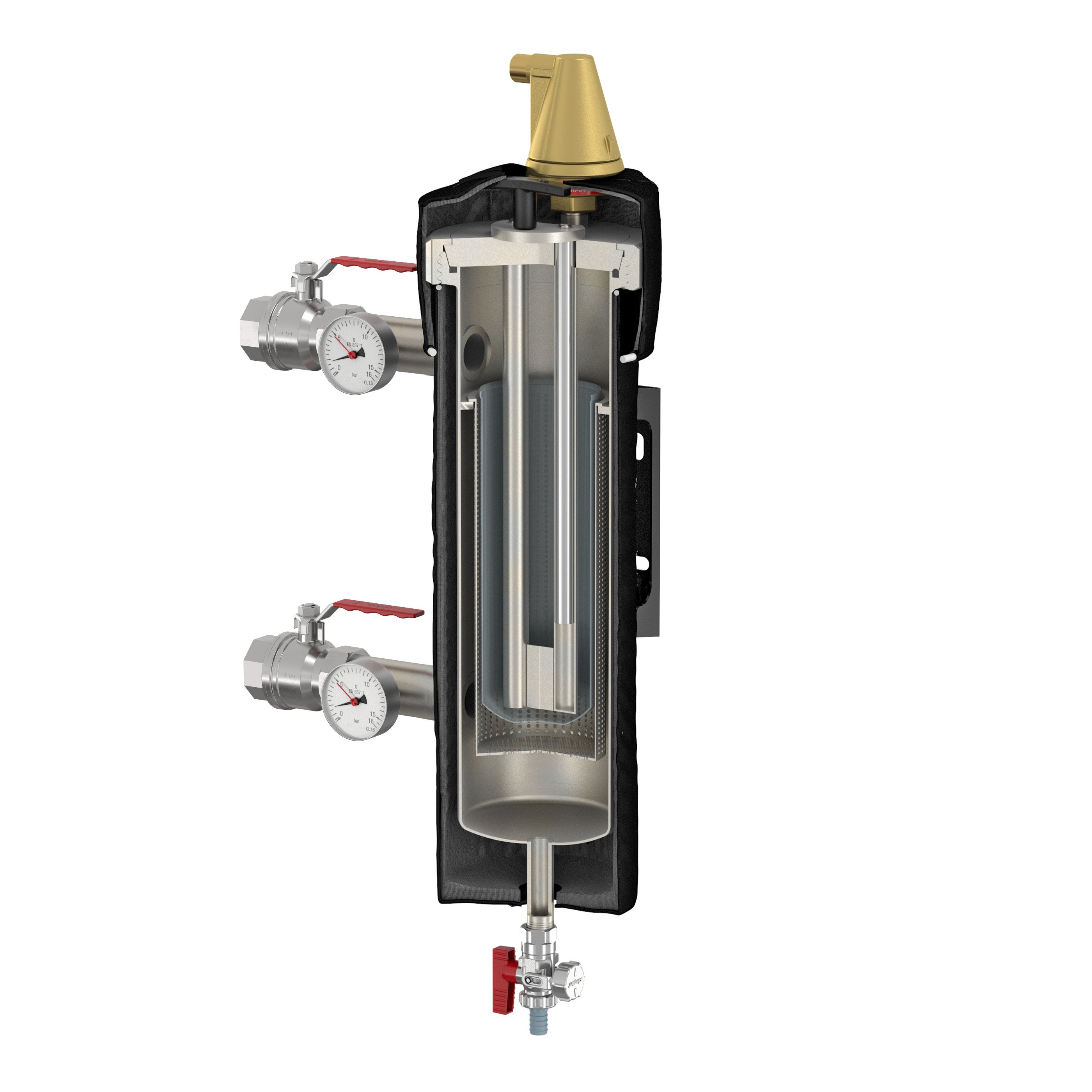 Venttiilit Sivuvirtasuodatin Flamco Sideflow Clean 3.5 211x316x728mm