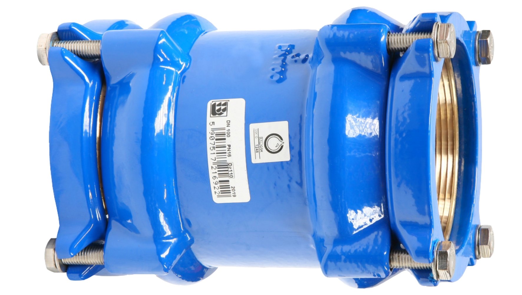 1 - Putkiliittimet Jatkoliitin DuraGrip DE110 PVC/PE Vetoakestävä