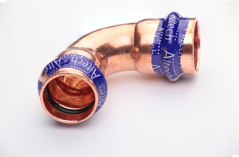 Putkiliittimet Puristuskäyrä Altech 12mm 90° CU