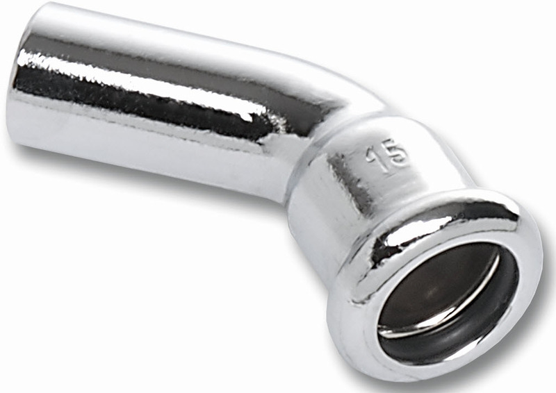Putkiliittimet Puristuskäyrä Altech M-press 45° 15mm m-p kromi