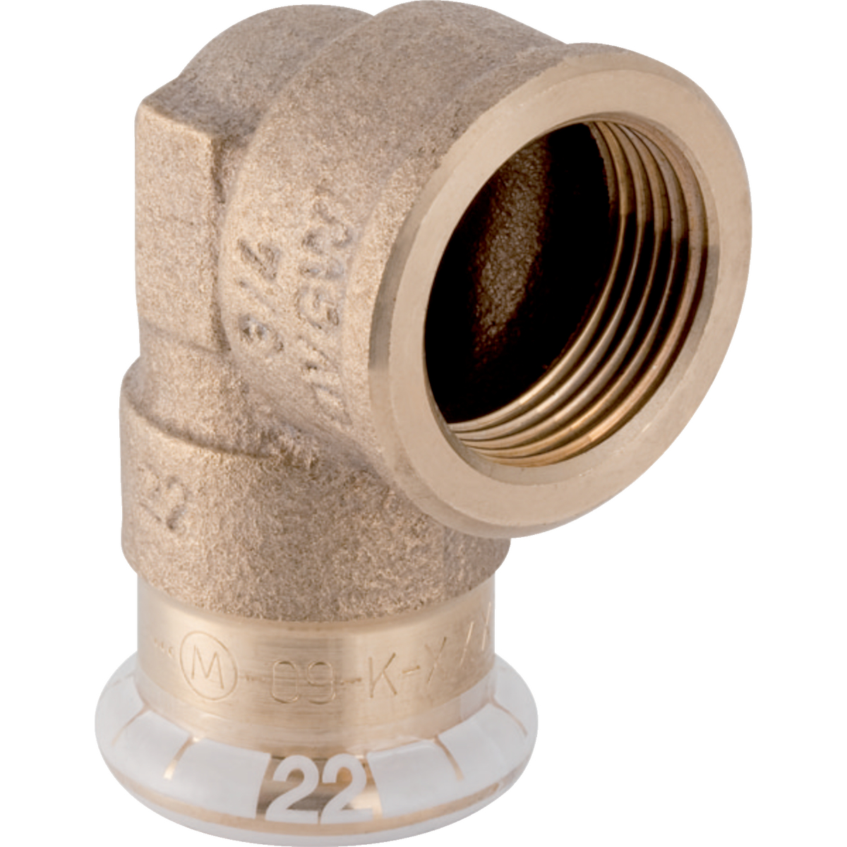 1 - Putkiliittimet Puristuskulma 90° Geberit Mapress Cu 22mm-1/2" sk