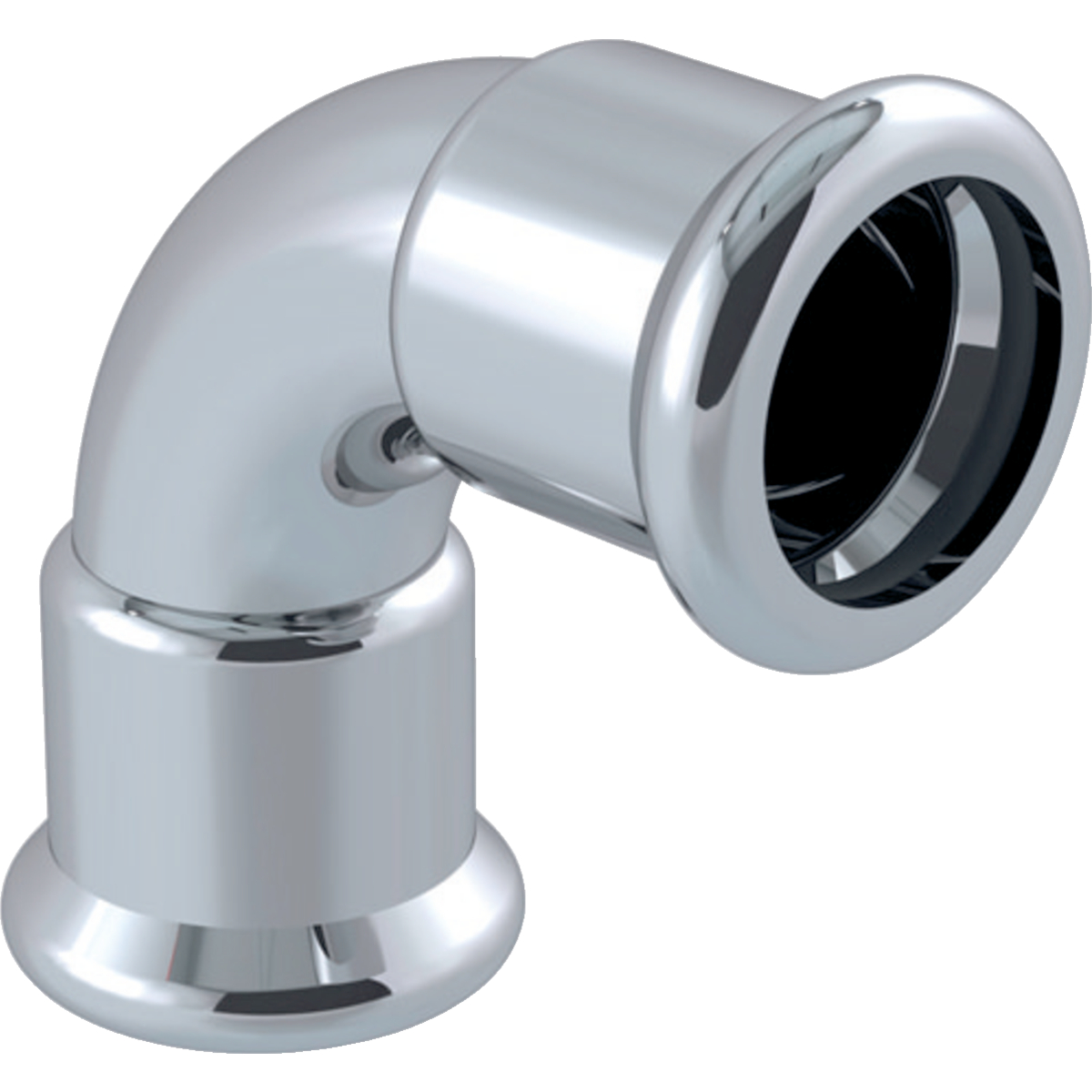 Putkiliittimet Puristuskäyrä 90° Geberit Mapress kromattu 18mm