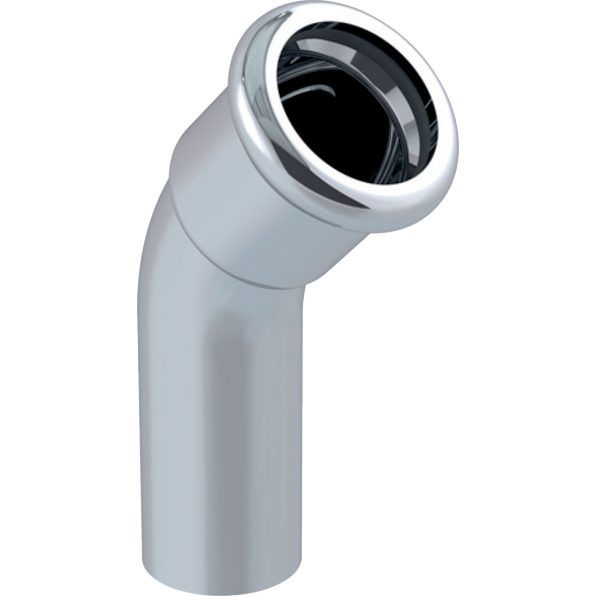 Putkiliittimet Puristuskäyrä Geberit Mapress 45° S/U kromattu Cu 18mm