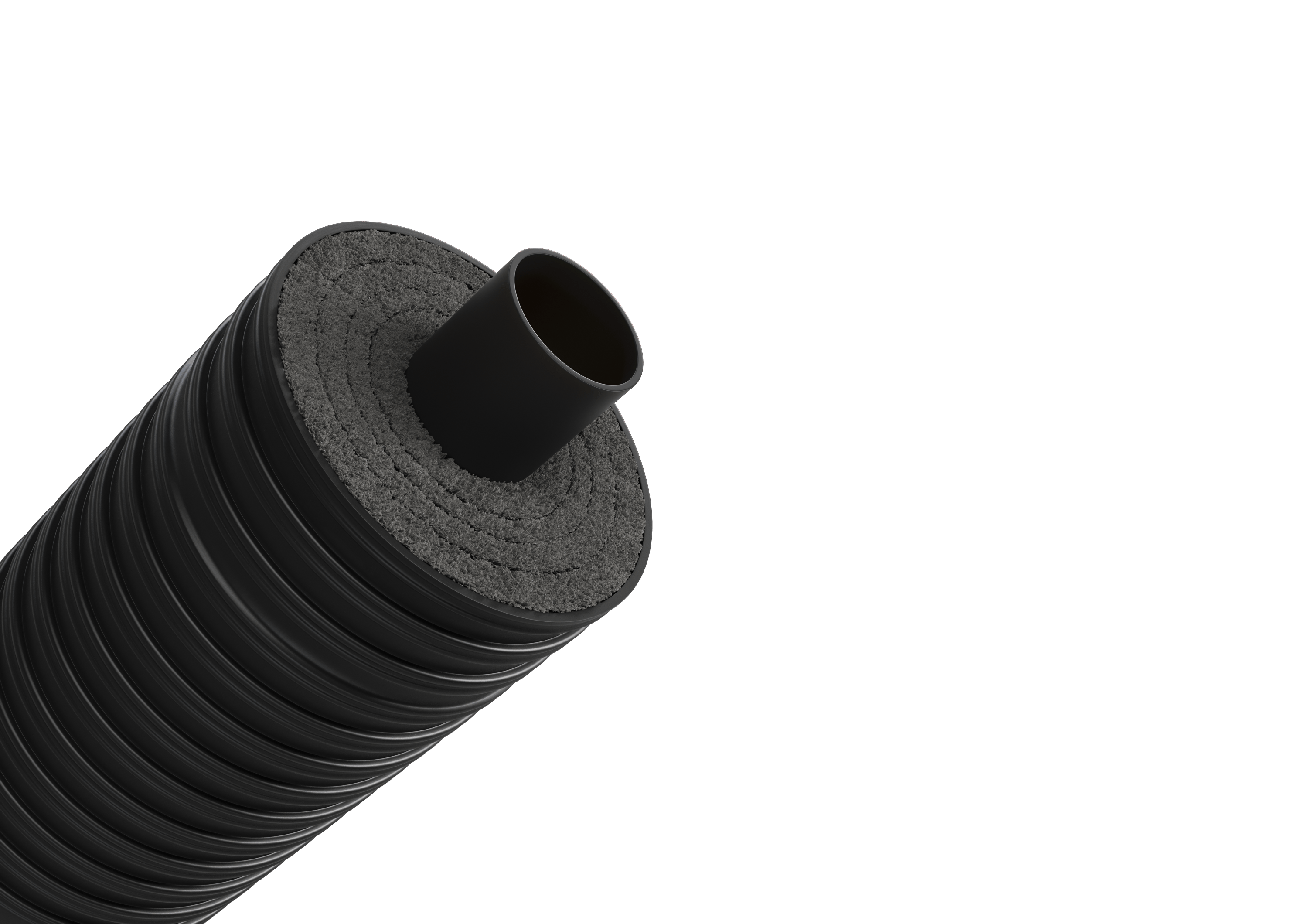 1 - Käyttövesi- ja lämpöjohtoputket Kylmävesijohto PE eristetty 40/90mm Flextra COOL