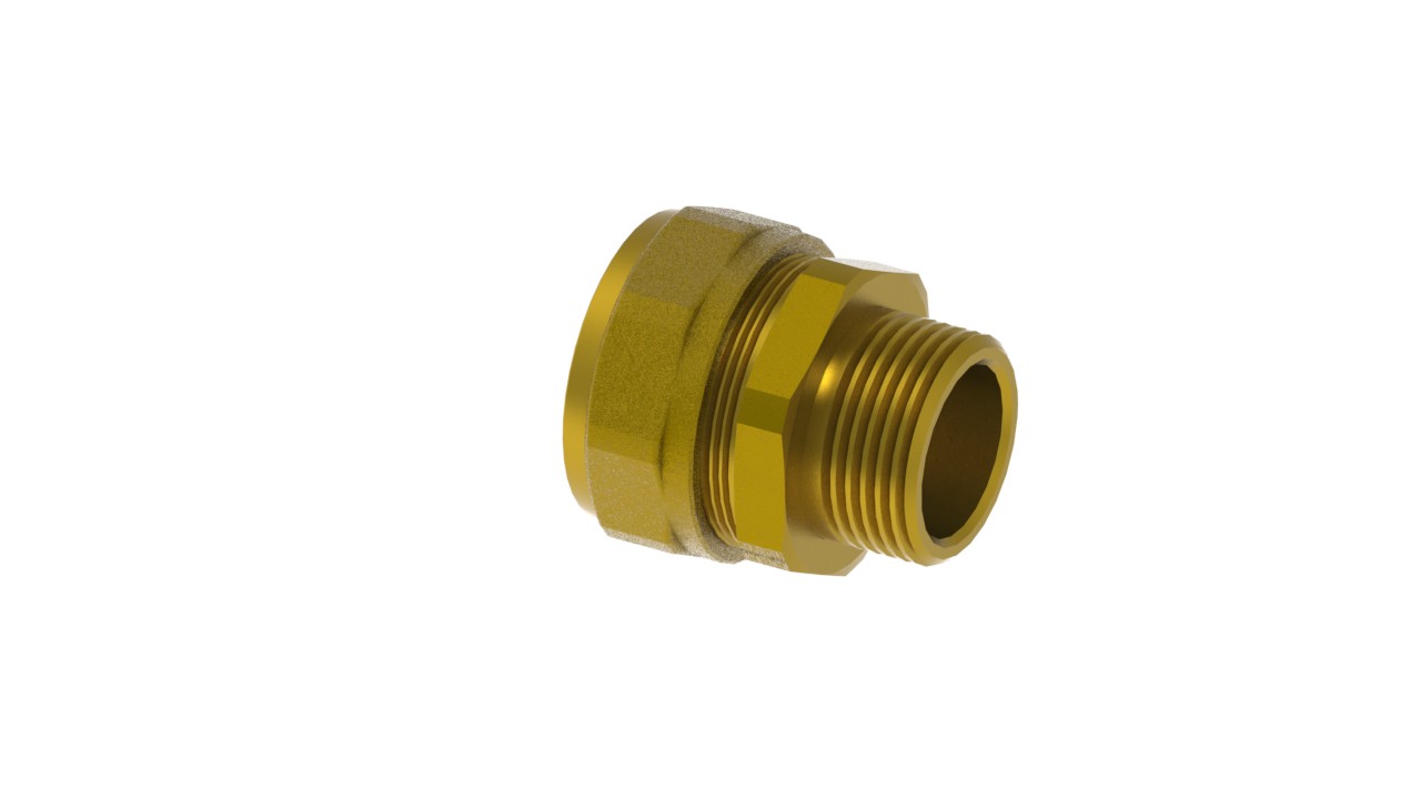 Käyttövesi- ja lämpöjohtoputket PEX-liitin HELA 8015/D 25x3.5-R3/4 UK MS