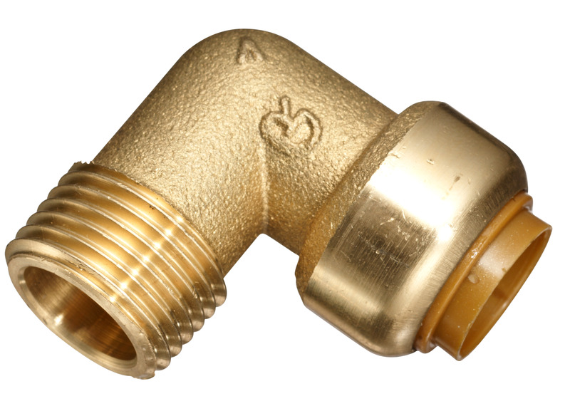 Käyttövesi- ja lämpöjohtoputket Pistokulmaliitin 22mm x 3/4" UK MS