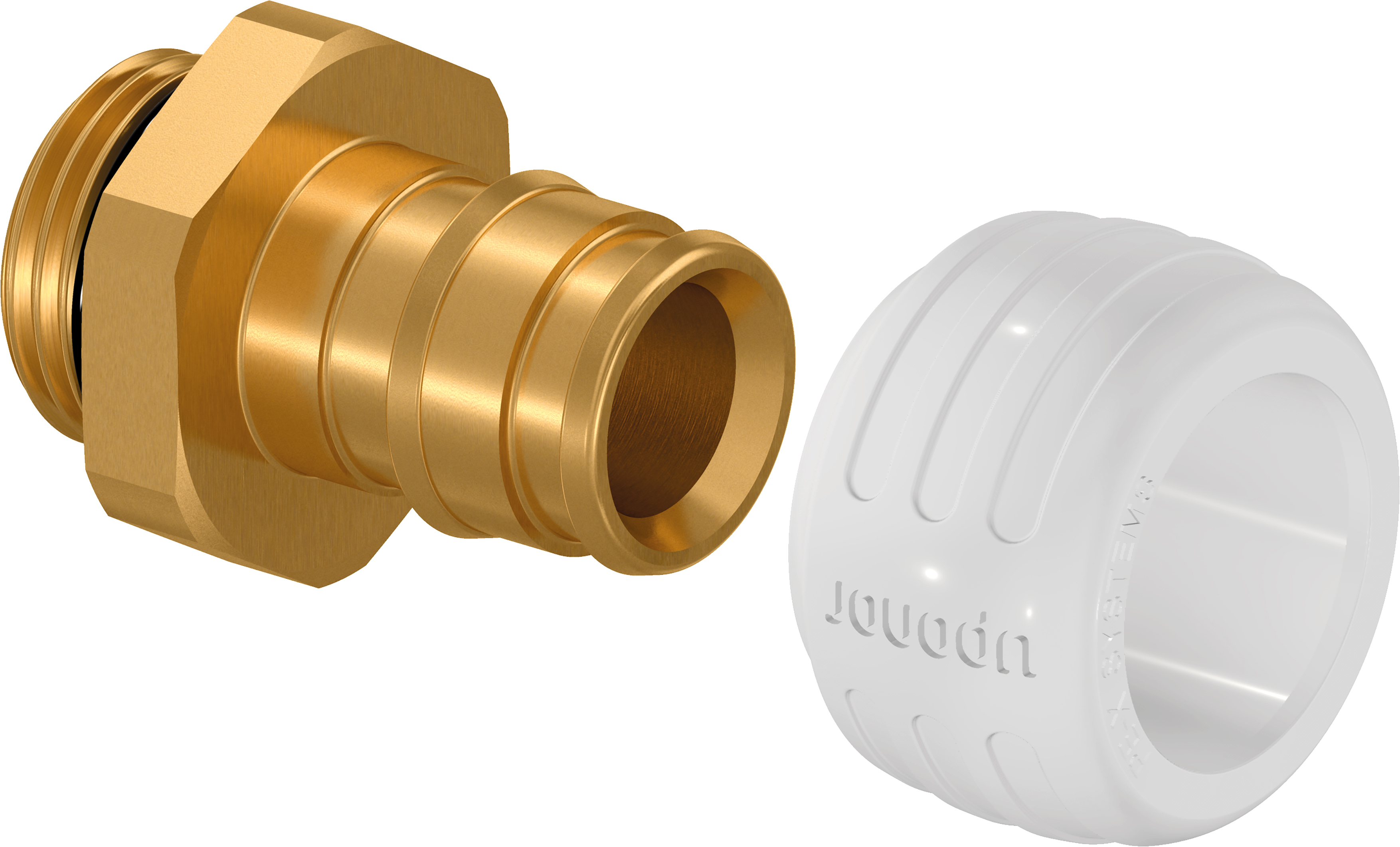 1 - Käyttövesi- ja lämpöjohtoputket Jakotukkiliitin Aqua PLUS Q&E 16-G3/8 UK MS